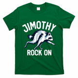Jimothy Rock On Raccoon Funny T-Shirt - Irish Green