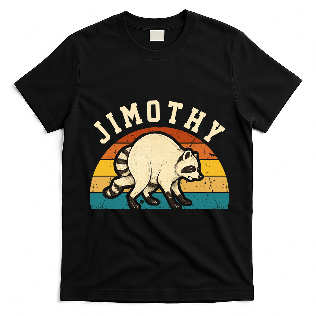 Jimothy Raccoon Seattle Feral Funny Trash Wildlife T-Shirt - Black