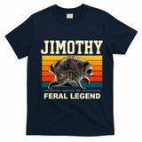 Jimothy Raccoon Seattle WA Feral Legend T-Shirt - Navy Blue