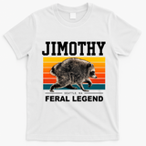 Jimothy Raccoon Seattle WA Feral Legend T-Shirt - White