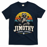 Jimothy Raccoon Seattle Feral Legend Meme T-Shirt - Navy Blue