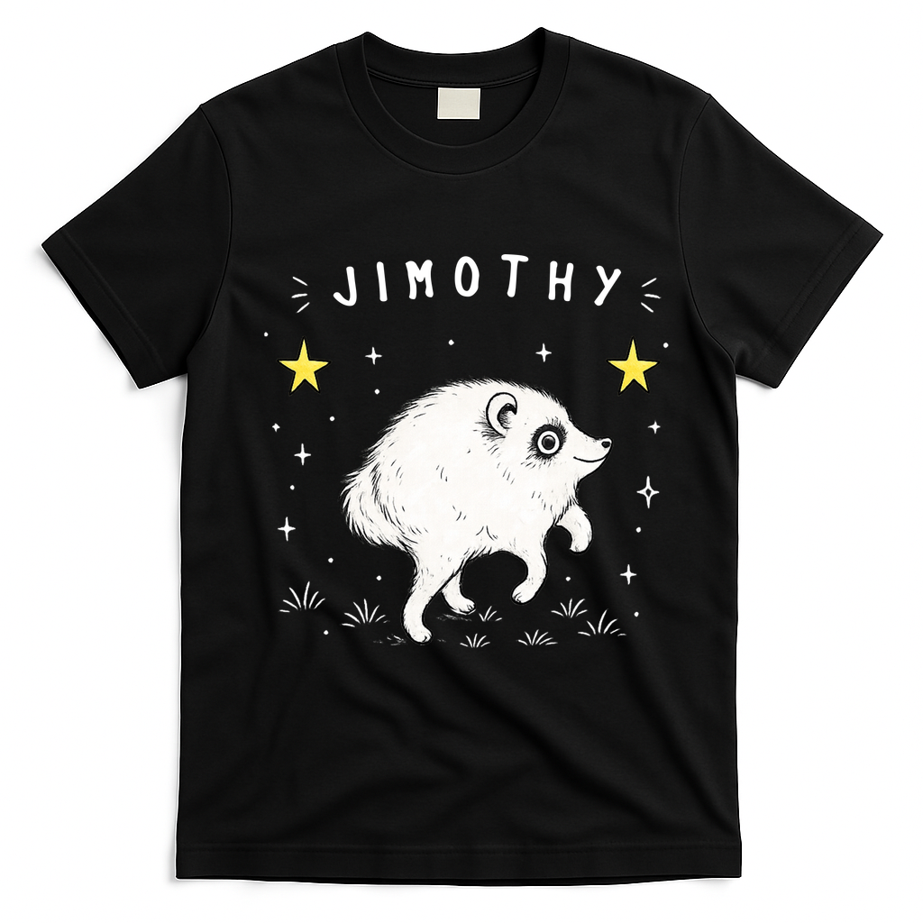Jimothy Raccoon Viral Trend T-Shirt - Black