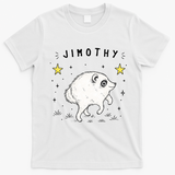 Jimothy Raccoon Viral Trend T-Shirt - White