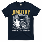 Jimothy Seattle Wildlife Do Not Pet The Round King T-Shirt - Navy Blue