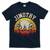 Jimothy The Raccoon Retro Sunset T-Shirt - Navy Blue