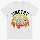 Jimothy The Raccoon Retro Sunset T-Shirt - White