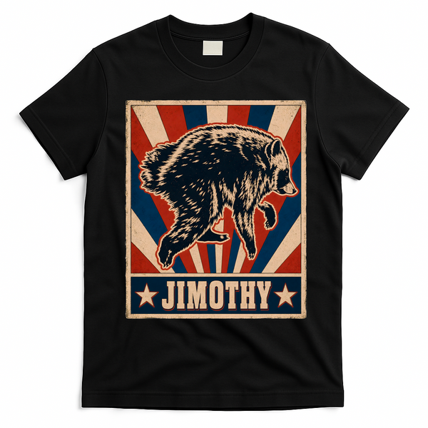 Jimothy Viral Raccoon Poster Funny Trash Panda T-Shirt - Black