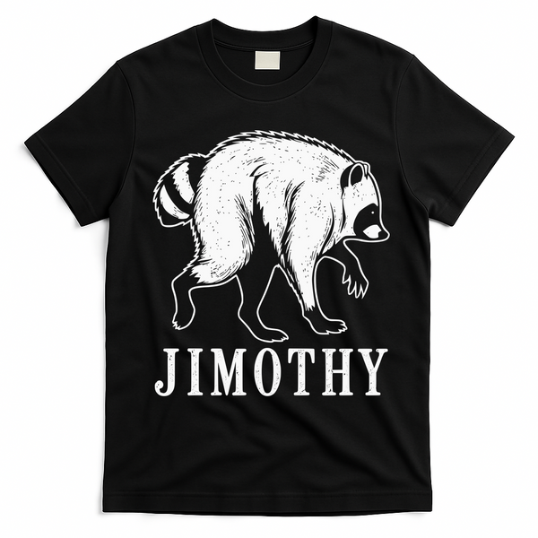 Jimothy Viral Raccoon Meme T-Shirt - Black