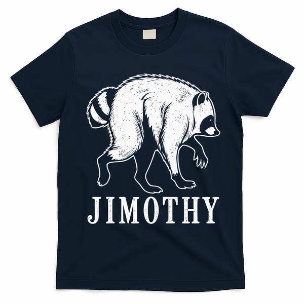 Jimothy Viral Raccoon Meme T-Shirt - Navy Blue