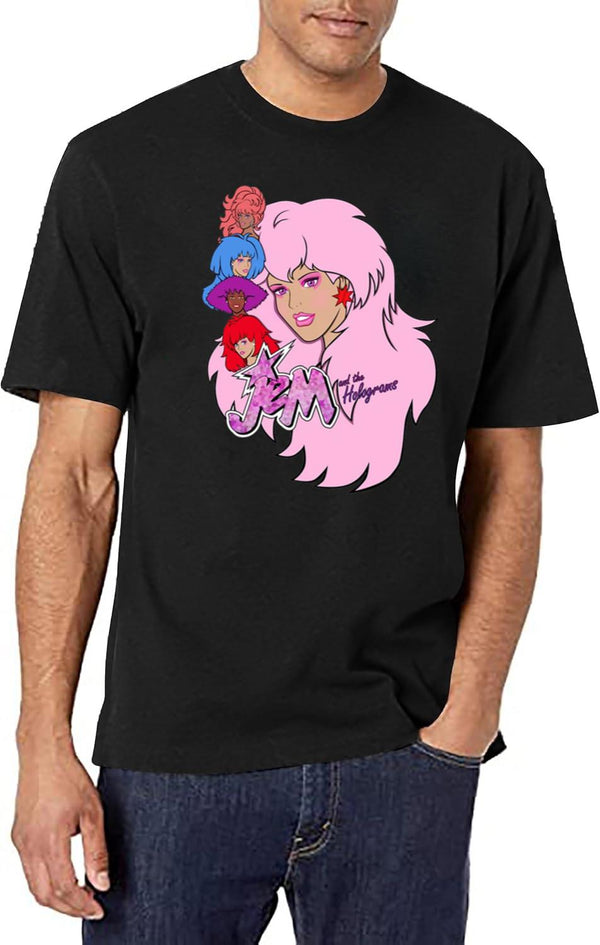 Jem and The Holograms Classic Black T-Shirt - White