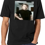 Jerma Slay Funny Blurry Image Black T-Shirt - White
