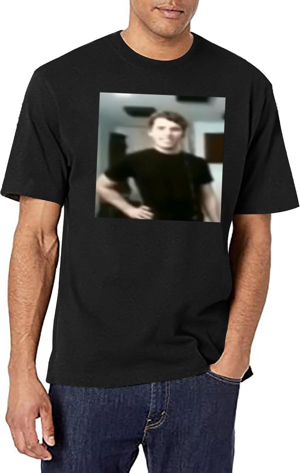 Jerma Slay Funny Blurry Image Black T-Shirt - White