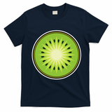 Kiwi Lazy DIY Halloween Costume Funny Tropical Sliced Fruit T-Shirt - Navy Blue
