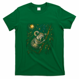 Koala Sleeping Under Starry Night Sky T-Shirt - Irish Green