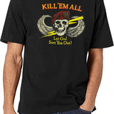 Kill Em All Let God Sort Em Out Black T-Shirt - White