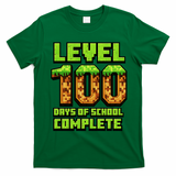 Level 100 Days Of School Complete Gamer  T-Shirt - Irish Green
