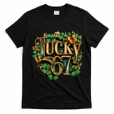 Lucky 67 St Patrick’s Day 6-7 Meme  T-Shirt - Black