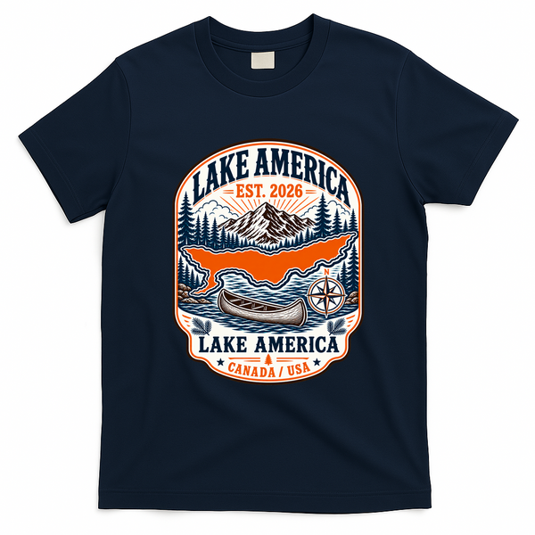 Lake America Canada Ontario Est. 2026 T-Shirt - Navy Blue