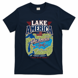 Lake America Great Lakes Not Lake Ontario T-Shirt - Navy Blue