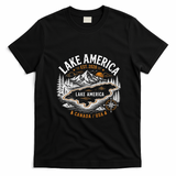 Lake America Vintage Est 2026 Canada Ontario USA T-Shirt - Black