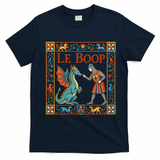 Le Boop Medieval Knight Dragon Fantasy T-Shirt - Navy Blue