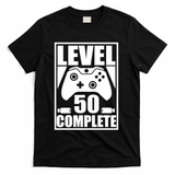 Level 50 Complete Video Gamer 50th Birthday T-Shirt - Black