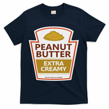 Lazy Costume S Peanut Butter Extra Creamy For Halloween T-Shirt - Navy