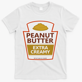 Lazy Costume S Peanut Butter Extra Creamy For Halloween T-Shirt - White