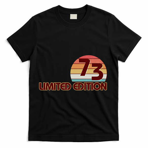 Limited Edition 1973 Retro Sun 50th Birthday T-Shirt - Black