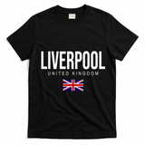 Liverpool England United Kingdom T-Shirt - Black