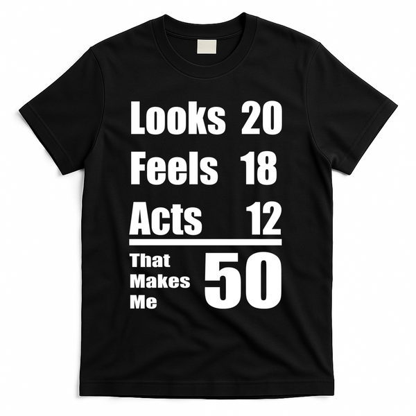 Funny 50th Birthday Fifty Years T-Shirt - Black