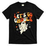 Lets Go Ghouls Ghost Retro Halloween Costume T-Shirt - Black