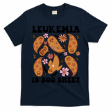 Leukemia Is Boo Sheet Leukemia Cancer Awareness T-Shirt - Navy Blue