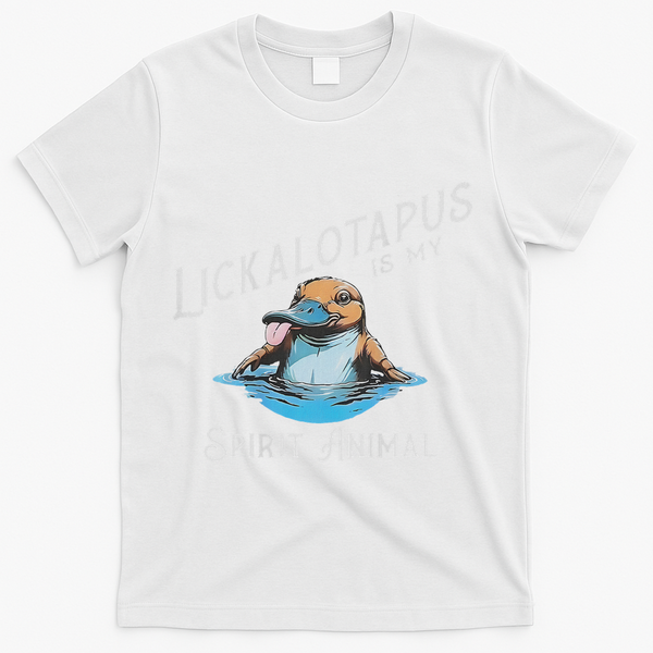 Lickalottapus Is My Spirit Animal Front And Back T-Shirt - White
