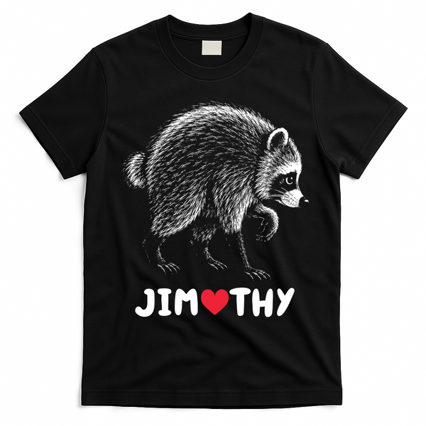 Love Jimothy Raccoon T-Shirt - Black