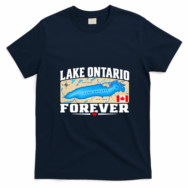 Lake Ontario Forever Funny Anti Trump Lake America T-Shirt - Navy Blue