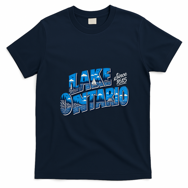 Lake Ontario Since 1615 T-Shirt - Navy Blue