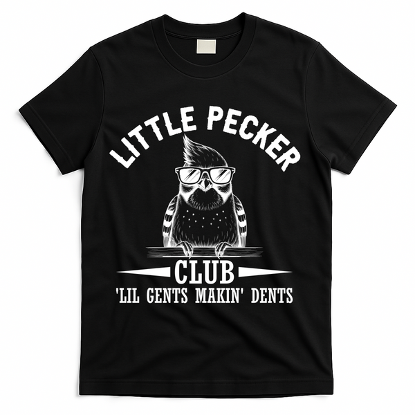 Little Pecker Club Woodpecker T-Shirt - Black