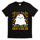 Little Sister Boo Crew Ghost Matching Family Halloween T-Shirt - Black