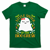 Little Sister Boo Crew Ghost Matching Family Halloween T-Shirt - Irish Green