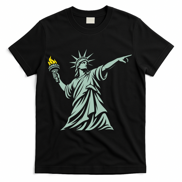 Liberty Throwing Flames T-Shirt - Black