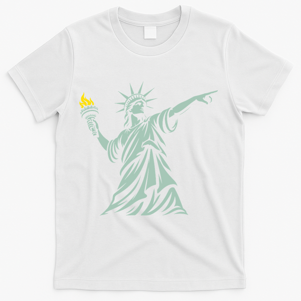 Liberty Throwing Flames T-Shirt - White