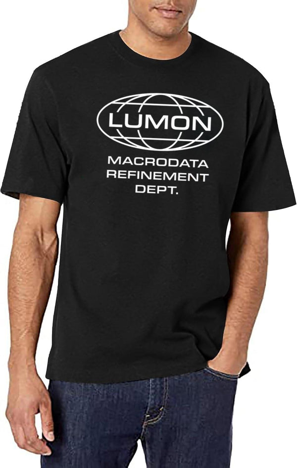 LUMON Macrodata Refinement Department Black T-Shirt - White