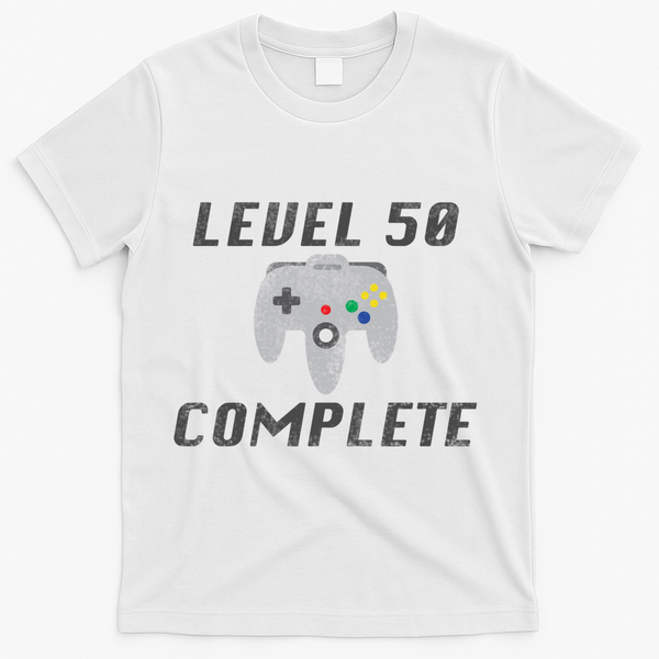 Level 50 Complete 50th Birthday T-Shirt - White