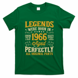 Legends Were Born In 1966 Aged Perfectly 60th Birthday Gift T-Shirt - Irish Green