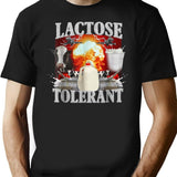 Lactose Tolerant Funny Black T-Shirt - Black