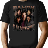 Limited Damon Salvatore Vintage Gift for Woman and Man Black T-Shirt - Black