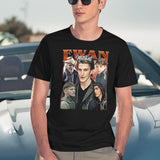 Limited Ewan Mitchell Vintage Shirt Gift for Woman and Man Black T-Shirt - Navy