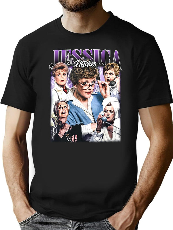 Limited Jessica Fletcher Vintage Shirt Gift for Woman and Man Black T-Shirt - Black