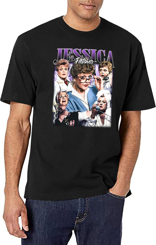 Limited Jessica Fletcher Vintage Shirt Gift for Woman and Man Black T-Shirt - White